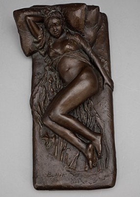 Girl On A Bed by James BUTLER - auction artwork with signature