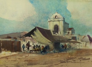 Orientalist Market Scene by Gerard Gustaaf MULLER - auction artwork with signature
