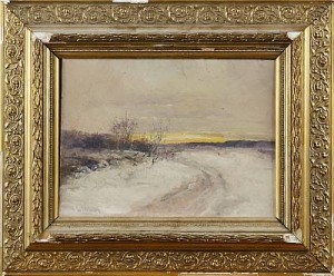 Vinterlandskap by R. LIDBERG - auction artwork with signature