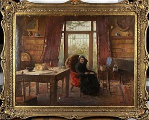 Rumsinteriör by Rodolphe CHRISTEN - auction artwork with signature