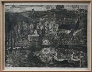 Ekipage Genom Landskap by Konrad SRZEDNICKI - auction artwork with signature