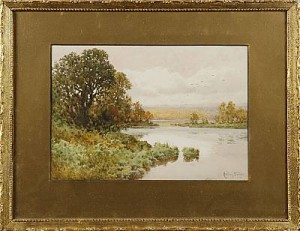 On The River Conway by Arthur SUKER - auction artwork with signature
