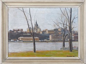 Vy över Katarina Kyrka by Edgar WALLIN
