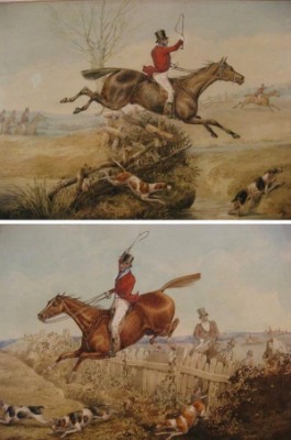 Two Fox Hunting Scenes by Henry Thomas ALKEN