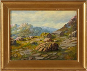 Bergsstugor by Otto Gustaf RAAB - auction artwork with signature