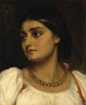 Head Of A Roman Model by Frederick Lord LEIGHTON