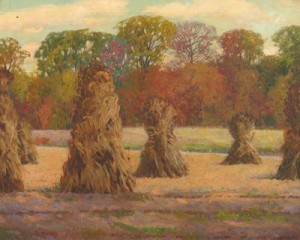 Cornfield In October by John RUMMELL - auction artwork with signature