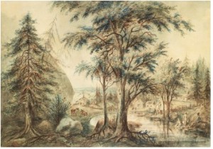 (2) Landskap Med Bruksherrgård Och Figurscen by Elias MARTIN