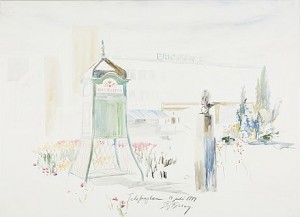 Telefonplan - Rikstelefon by Stig FYRING - auction artwork with signature