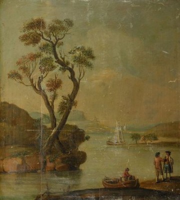 Pastorala Kustlandskap Med Figurstaffage, (2p) by Johan Philip KORN