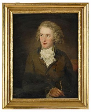 Porträtt Av Bergshauptman Anders Pihl (1757-1836) Iklädd Dubbelknäppt Rock Med Krås Sittande I Interiör Med Ritstift - Midjebild by Carl Fredrik Von BREDA