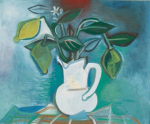 Lemon Branch In A Vase by Francoise GILOT