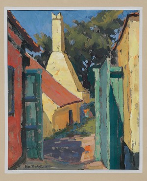 Byscen by Aage BACKHAUSEN - auction artwork with signature
