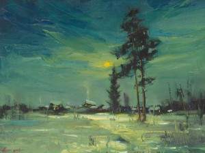 Moonlight Winter Night by Stepan NESTERCHUK - auction artwork with signature