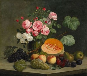 Stilleben Med Frukter Och Rosor by Emil C. ULNITZ - auction artwork with signature