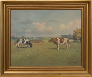 Kor På äng by Max ARILDSKOV - auction artwork with signature