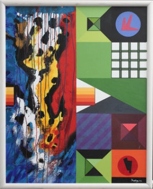 Komposition by Johnny KRAGEKJAER - auction artwork with signature