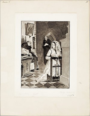 Bedjande Flicka by Viggo JASTRAU - auction artwork with signature