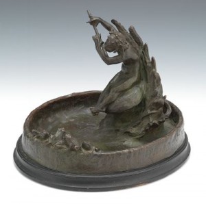 Pan Serenading Frogs by J. Edgar STOUFFER - auction artwork with signature