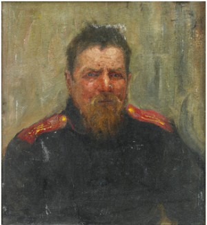 Portrait Of A Soldier by Yuri Ilich REPIN