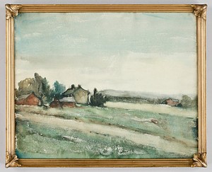 Landskap Med Hus by Leo August KORPELA - auction artwork with signature