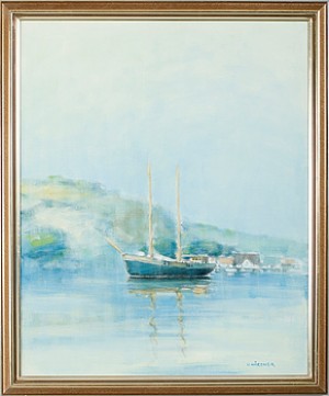 Segelfartyg I Hamn by Ulf HÅRDNER - auction artwork with signature