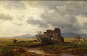 Ruine An Fluss by Eduard Friedrich PAPE