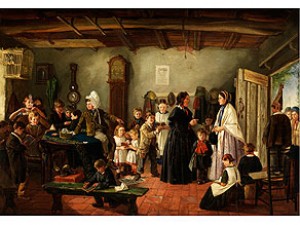 Der Besuch In Der Schulstube by Charles Sr HUNT - auction artwork with signature