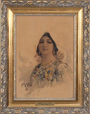 Syditaliensk Kvinna by Arnaldo De LISIO - auction artwork with signature