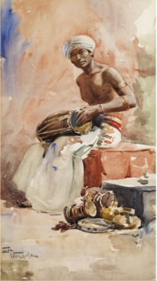 Orientalischer Trommler by Florimond Van ‘Flori-Marie’ ACKER - auction artwork with signature