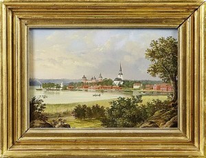 Vy över Gripsholms Slott by NILSSON - auction artwork with signature