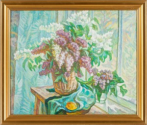 Blomsterstilleben Med Syrener by Viktor Egorovic CIBAREV - auction artwork with signature