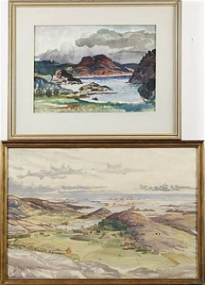 (2) Skärgårdsbild, + Ovädret by Gunnar STRÖM