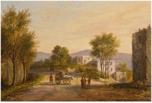Gate I Napoli by Johan GØRBITZ - auction artwork with signature