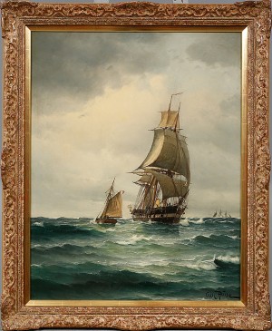 Skepp På öppet by Vilhelm Victor BILLE