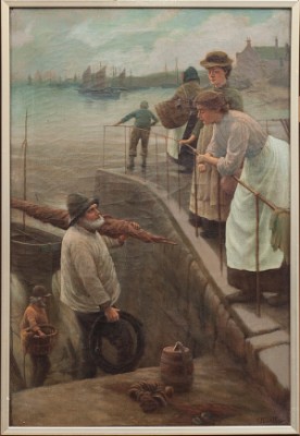 Fiskare I Hamn by Singleton JOWETT - auction artwork with signature