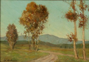 Trees In A Landscape by Frank COBURN - auction artwork with signature