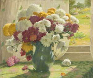 Still Life With Chrysanthemums by Joseph Henry SHARP