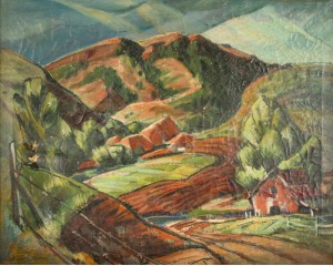 Colorado Mountain Landscape by Frank Joseph VAVRA - auction artwork with signature