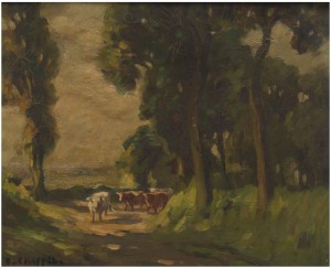 Bucolic Woodland Scene by Edouard CHAPPEL - auction artwork with signature