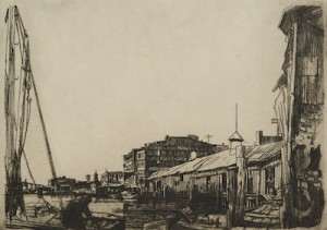 Cuyahoga River Dock by Frank Nelson WILCOX