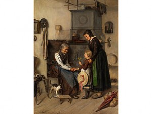 Kleine Gratulantin by Franz HÄUSSLER - auction artwork with signature