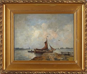 Kustlandskap by Albert Van DIJCK - auction artwork with signature