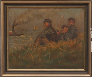 Sjömän Vid Strand by Friedrich ‘Fritz’ RAUPP