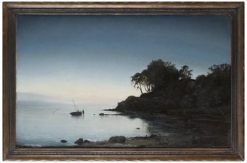 Skymningsfiske by Vilhelm GROTH - auction artwork with signature