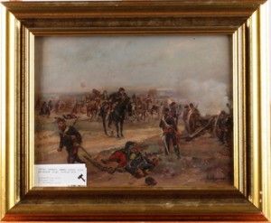 Batterie D'artillerie, Attaquant Un Village Aux Environs De Paris by Henry Louis DUPRAY