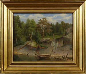 Figur Vid Klippig Strand by Per ESKILSON
