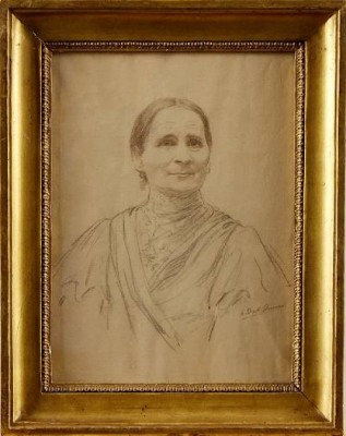 Kvinnoporträtt by Alice Dick DUMAS - auction artwork with signature