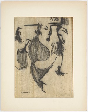 Figuralt Motiv Med Skiss á Tergo by Lucio Del PEZZO