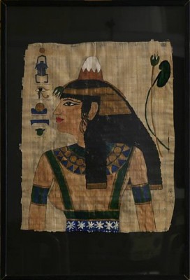 Faraonistisk Komposition, Blandteknik På Papyrus by Kerstin LINDSTRÖM